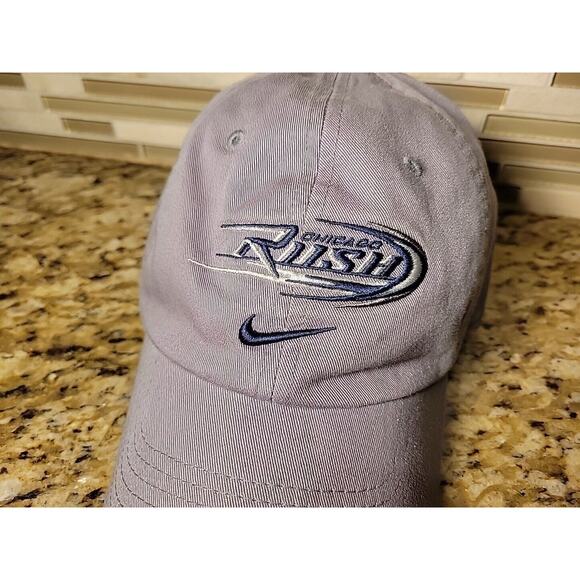 Nike Arena Football Hat Chicago Rush Baseball Cap Hat Adjustable Gray Strapback - Picture 2 of 10